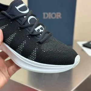 Men’s Black B25 Neoprene & Mesh Low Top Sneakers - Image 8