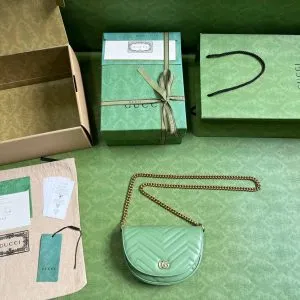 Gucci Mini GG Marmont Leather Shoulder Bag - Image 7